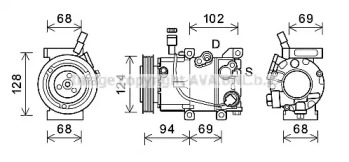 AVA QUALITY COOLING hyk442 -  Компрессор, кондиционер